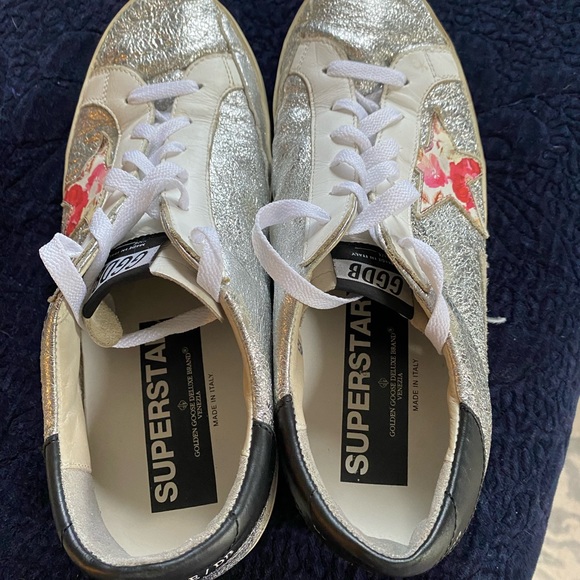 Golden goose silver metallic superstars size 40 - Picture 7 of 7